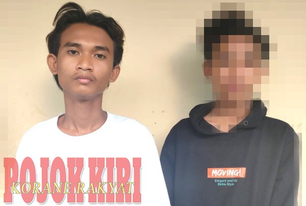 Dua pelaku jambret yang biasanya beraksi di pasar Sidotopo Surabaya diamankan Polsek Kenjeran Surabaya,