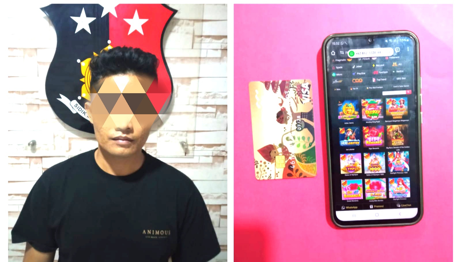 Satu pria di Kalimas Baru Surabaya dijemput pihak kepolisian, mereka diamankan akibat bermain judi online atau slot Zeus. 
