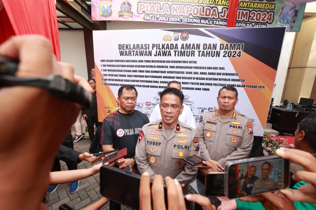 Polda Jatim dan Insan Pers Gelar Deklarasi Pilkada Damai