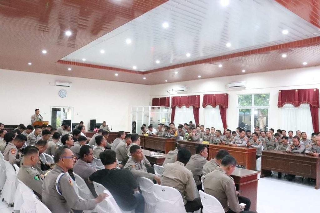 Jelang Mudik Lebaran, Polres Mojokerto Kota Gelar Latpraops Ketupat Semeru 2025