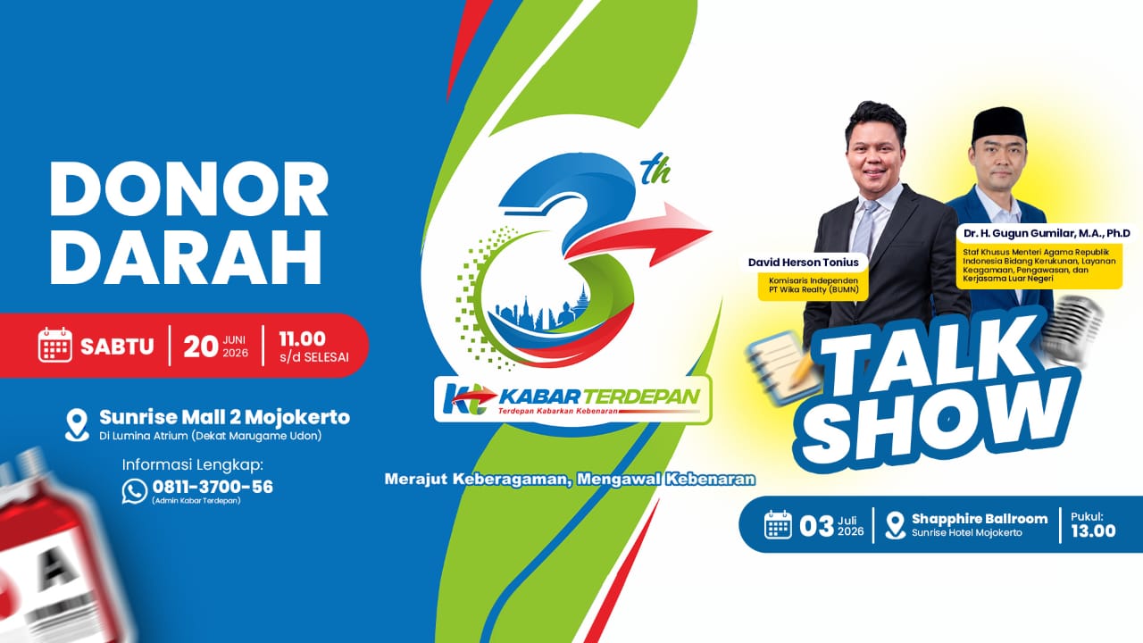 HUT 3 Tahun Kabar Terdepan: Donor Darah 108 Kantong, Forum Bareng Tokoh Istana, Hingga Launching EO Baru di Mojokerto