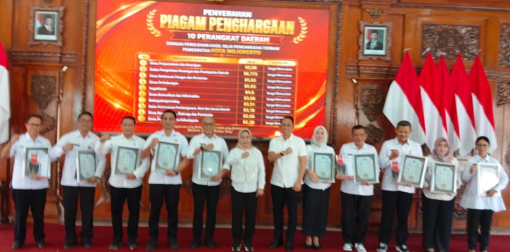 Tiga Tahun Melejit, Kinerja Kearsipan Pemkot Mojokerto Capai 79,32 dan 10 OPD Dapat Piagam
